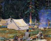 约翰 辛格 萨金特 : Camping at Lake O'Hara